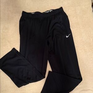 Nike Black Track Pants with White Logo